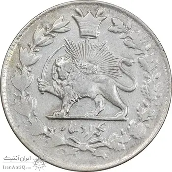 سکه 1000 دینار 1329 خطی - EF40 - احمد شاه