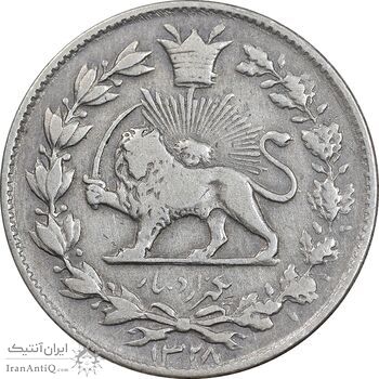 سکه 1000 دینار 1328 خطی - VF30 - احمد شاه