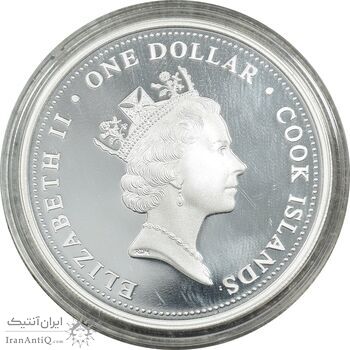 مدال 1 دلار آمریگو وسپوچی 2005 - الیزابت دوم- PF70 - جزایر کوک