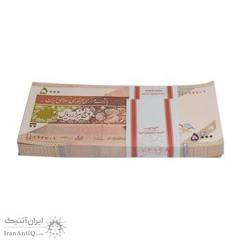 بسته اسکناس 5000 ریال امام (طیب نیا - سیف) - UNC - جمهوری اسلامی