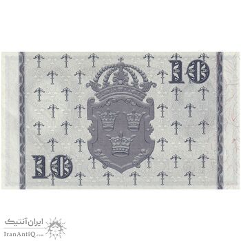 اسکناس 10 کرون 1957 گوستاو آدولف ششم - تک - UNC63 - سوئد
