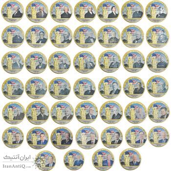 سری کامل مدال یادبود رئیس جمهور های آمریکا - طلایی - PF67 - ایالات متحده آمریکا