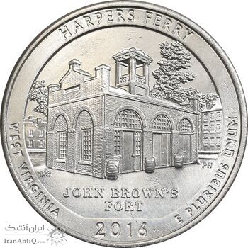سکه کوارتر دلار 2016D پارک ملی تاریخی هارپرز فری - AU - آمریکا