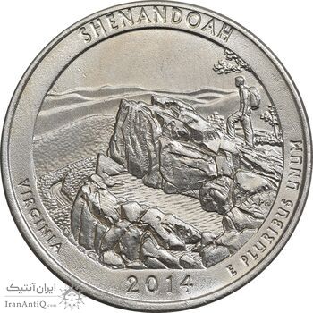 سکه کوارتر دلار 2014D پارک ملی شناندوا - AU58 - آمریکا