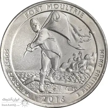 سکه کوارتر دلار 2016P - فورت مولتری - AU55 - آمریکا