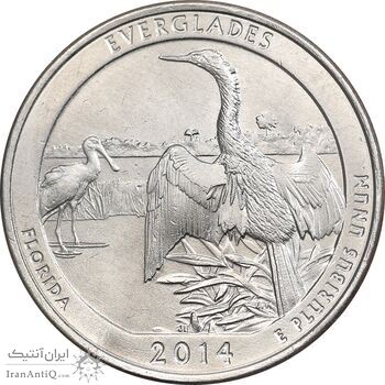 سکه کوارتر دلار 2014D پارک ملی اورگلیدز - AU - آمریکا