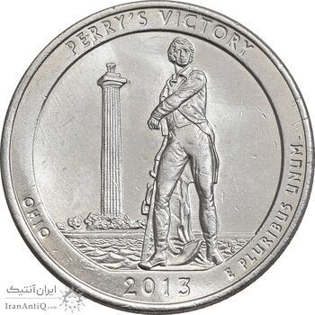 سکه کوارتر دلار 2013P یادبود پیروزی پری - AU58 - آمریکا