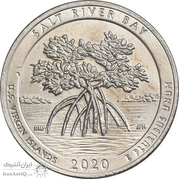 سکه کوارتر دلار 2020D پارک ملی تاریخی خلیج نمک - AU - آمریکا