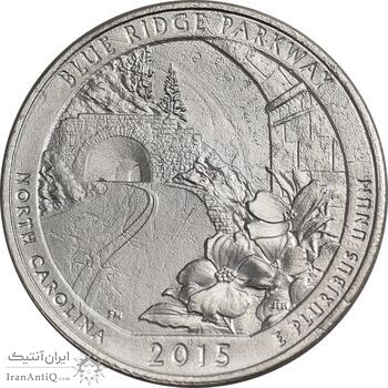 سکه کوارتر دلار 2015P پارک وی بلو ریج - AU - آمریکا