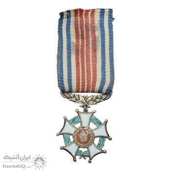 نشان خدمت شهربانی - با روبان - VF - رضا شاه