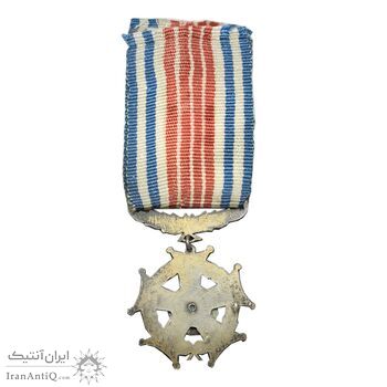 نشان خدمت شهربانی - با روبان - VF - رضا شاه