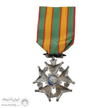 نشان خدمت شهربانی درجه دو - با روبان - VF - رضا شاه