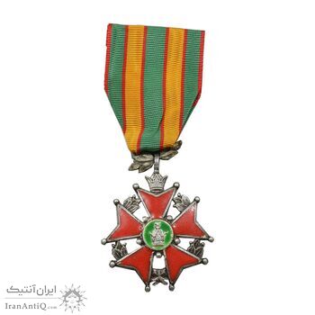 نشان خدمت شهربانی درجه دو - با روبان - EF - رضا شاه