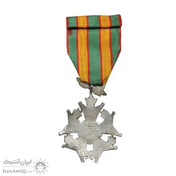 نشان خدمت شهربانی درجه دو - با روبان - EF - رضا شاه