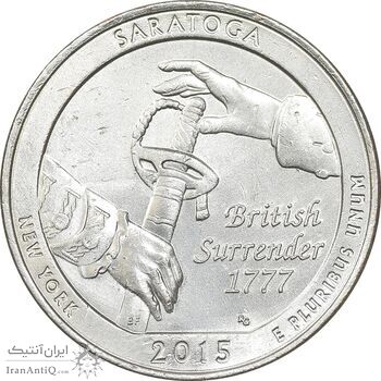 سکه کوارتر دلار 2015D ساراتوگا - AU - آمریکا