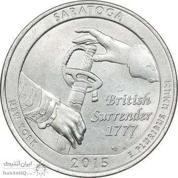 سکه کوارتر دلار 2015P ساراتوگا - AU - آمریکا