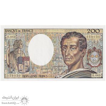 اسکناس 200 فرانک 1989 جمهوری پنجم - تک - UNC61 - فرانسه اسکناس 200 فرانک 1989 جمهوری پنجم - تک - UNC61 - فرانسه