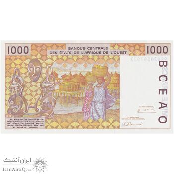 اسکناس 1000 فرانک 1998 - تک - UNC65 - جامعه اقتصادی کشورهای غرب آفریقا (ساحل عاج)