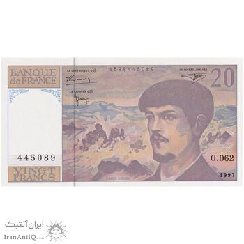 اسکناس 20 فرانک 1997 جمهوری پنجم - تک - UNC64 - فرانسه