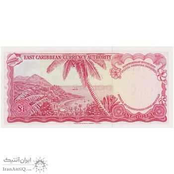 اسکناس 1 دلار بدون تاریخ (1965) الیزابت دوم - تک - UNC64 - حوزه کارائیب شرقی