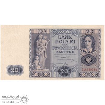 اسکناس 20 زلوتی 1936 جمهوری دوم - تک - AU - لهستان