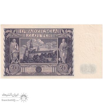 اسکناس 20 زلوتی 1936 جمهوری دوم - تک - AU - لهستان