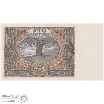 اسکناس 100 زلوتی 1934 جمهوری دوم - تک - AU - لهستان