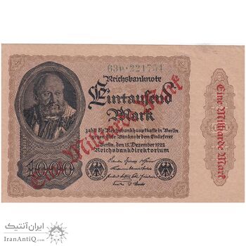 اسکناس 1000 مارک 1922 جمهوری وایمار - تک - AU - آلمان