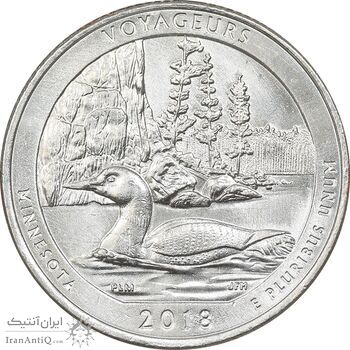 سکه کوارتر دلار 2018P پارک ملی ویاجورز - AU - آمریکا