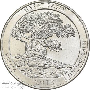 سکه کوارتر دلار 2013P پارک ملی حوضه آبریز بزرگ - AU - آمریکا