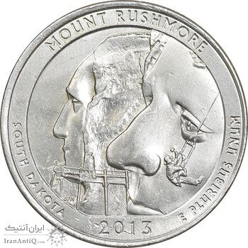سکه کوارتر دلار 2013P کوه راشمور - AU58 - آمریکا