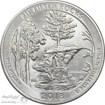 سکه کوارتر دلار 2018D ساحل دریاچه ملی راکس - AU - آمریکا