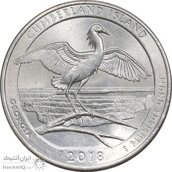 سکه کوارتر دلار 2018P جزیره کامبرلند - AU - آمریکا