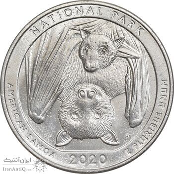 سکه کوارتر دلار 2020P پارک ملی آمریکن ساموا - AU - آمریکا