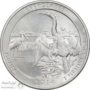 سکه کوارتر دلار 2014P بمبئی هوک - AU - آمریکا