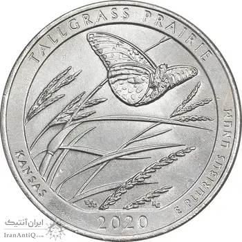 سکه کوارتر دلار 2020P مرغزار بلند - AU58 - آمریکا
