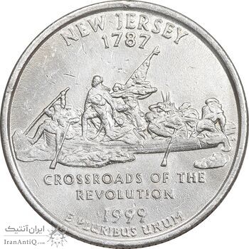 سکه کوارتر دلار 1999P ایالتی - نیوجرسی - AU55 - آمریکا