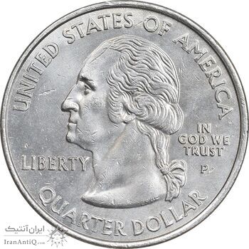 سکه کوارتر دلار 2002P ایالتی - میسیسیپی - AU58 - آمریکا