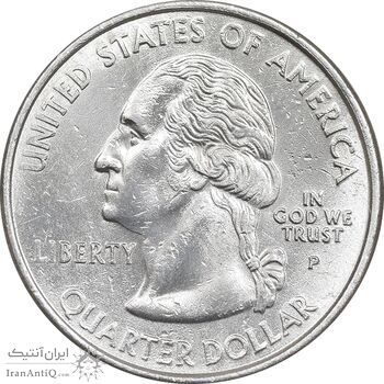 سکه کوارتر دلار 2002P ایالتی - میسیسیپی - AU55 - آمریکا