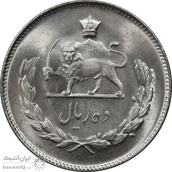 سکه 10 ریال 1349 - MS65 - محمد رضا شاه