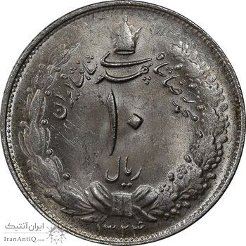 سکه 10 ریال 1324 - MS63 - محمد رضا شاه