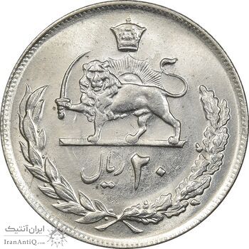 سکه 20 ریال 2537 - MS64 - محمد رضا شاه