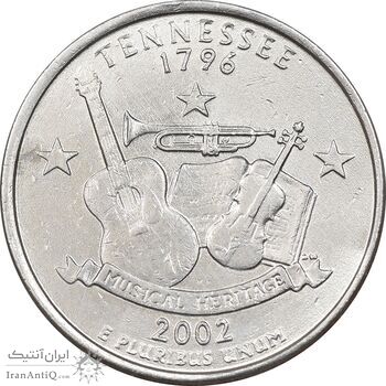 سکه کوارتر دلار 2002P ایالتی - تنسی - AU - آمریکا