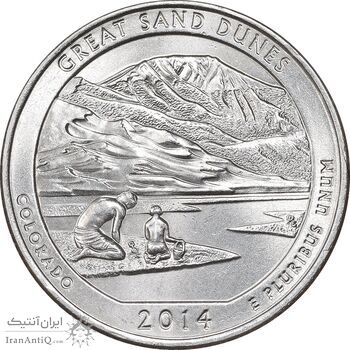 سکه کوارتر دلار 2014D پارک ملی تل‌ماسه‌های بزرگ - MS63 - آمریکا