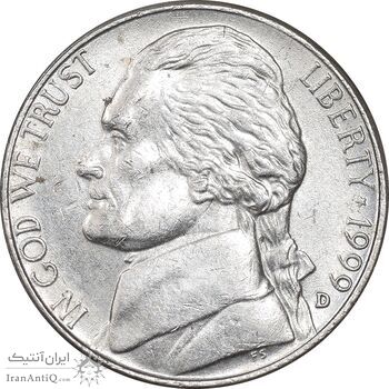 سکه 5 سنت 1999D جفرسون - MS61 - آمریکا