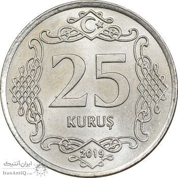 سکه 25 کروش 2019 جمهوری - MS62 - ترکیه