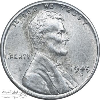 سکه 1 سنت 1943 لینکلن - MS62 - آمریکا