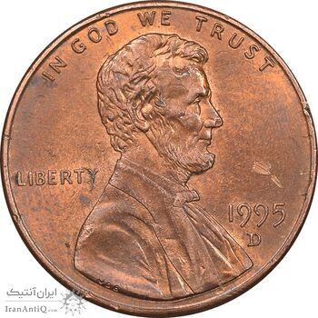 سکه 1 سنت 1995D لینکلن - MS61 - آمریکا