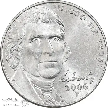 سکه 5 سنت 2006P جفرسون - MS61 - آمریکا