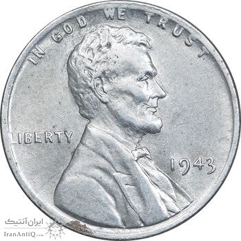 سکه 1 سنت 1943 لینکلن - AU58 - آمریکا